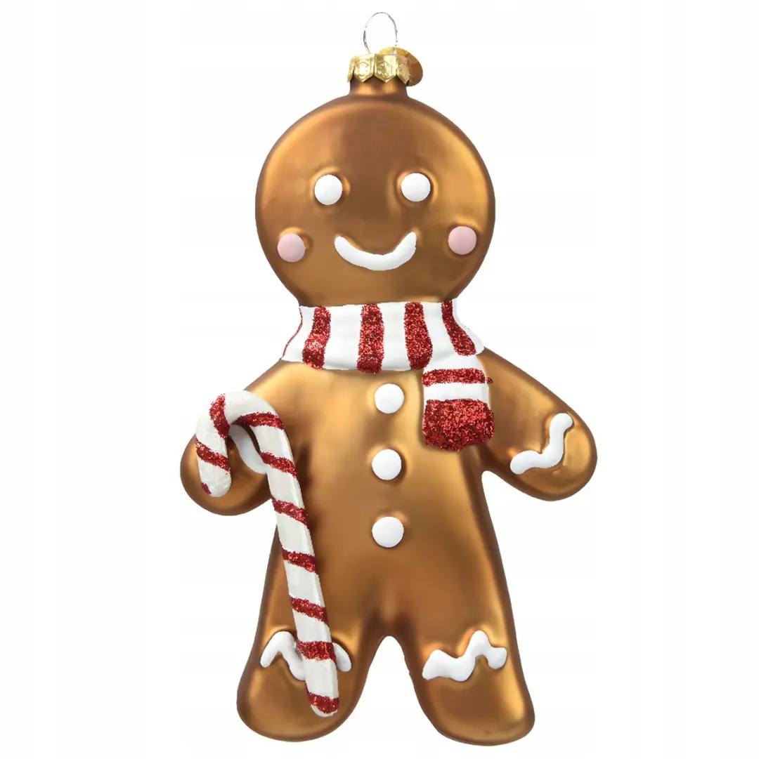 Glazen Kerstboomhanger Grote Kerstman 16 cm - afbeelding 4 van 6