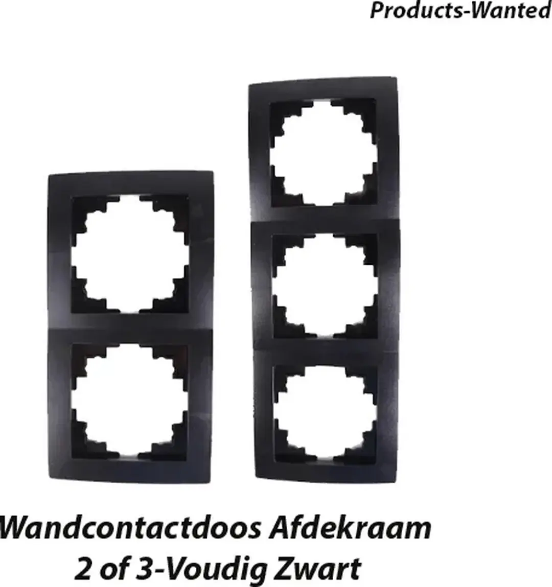 2-Stuks Wandcontactdoos Inbouw Wisselschakelaar met Afdekraam 2-Voudig