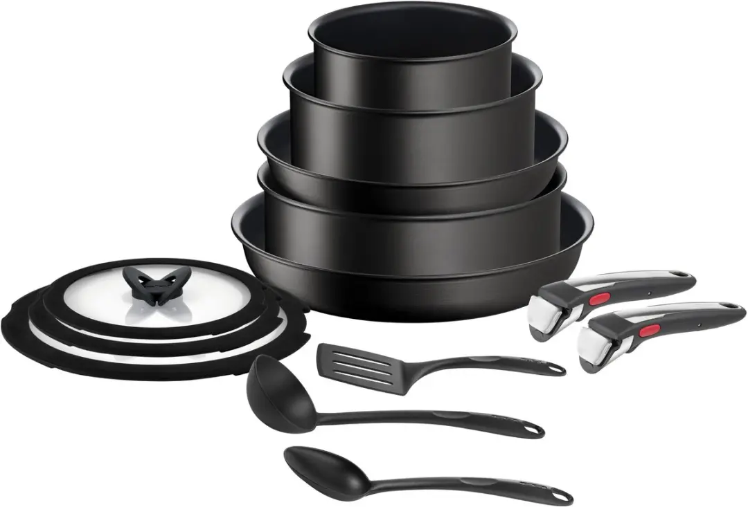 Tefal Ingenio Unlimited ON Pannenset 13-delig - Zwart - afbeelding 3 van 4