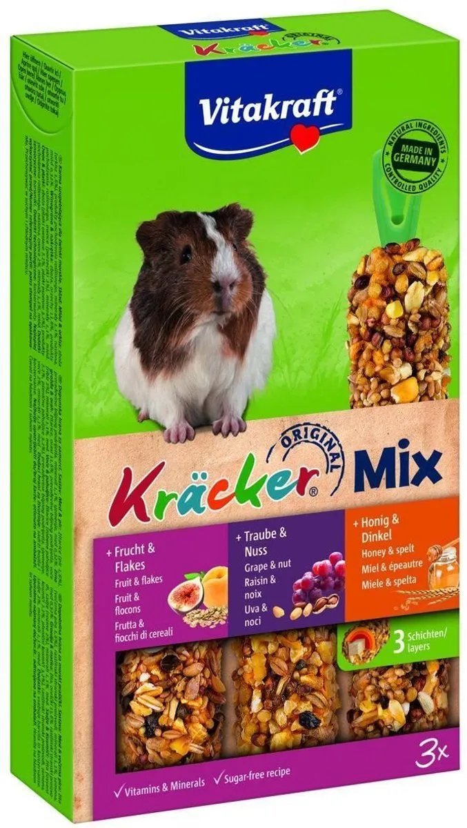 Vitakraft Cavia Kracker Honing/Fruit/Noot - 3 Stuks