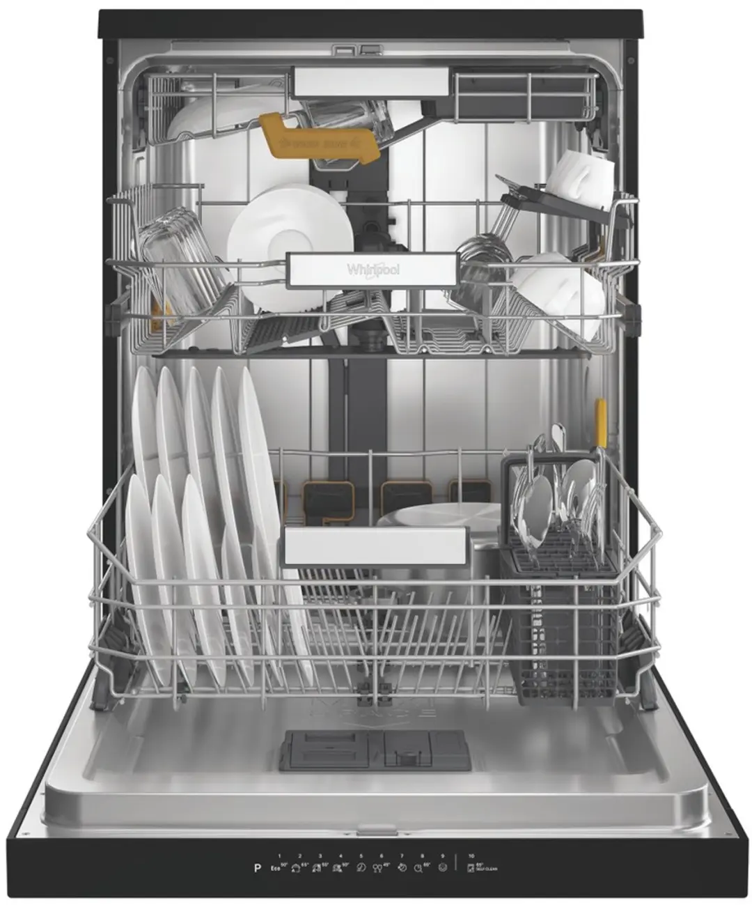 Whirlpool W8F HS61BS Vrijstaande Vaatwasser - Zwart - afbeelding 3 van 6
