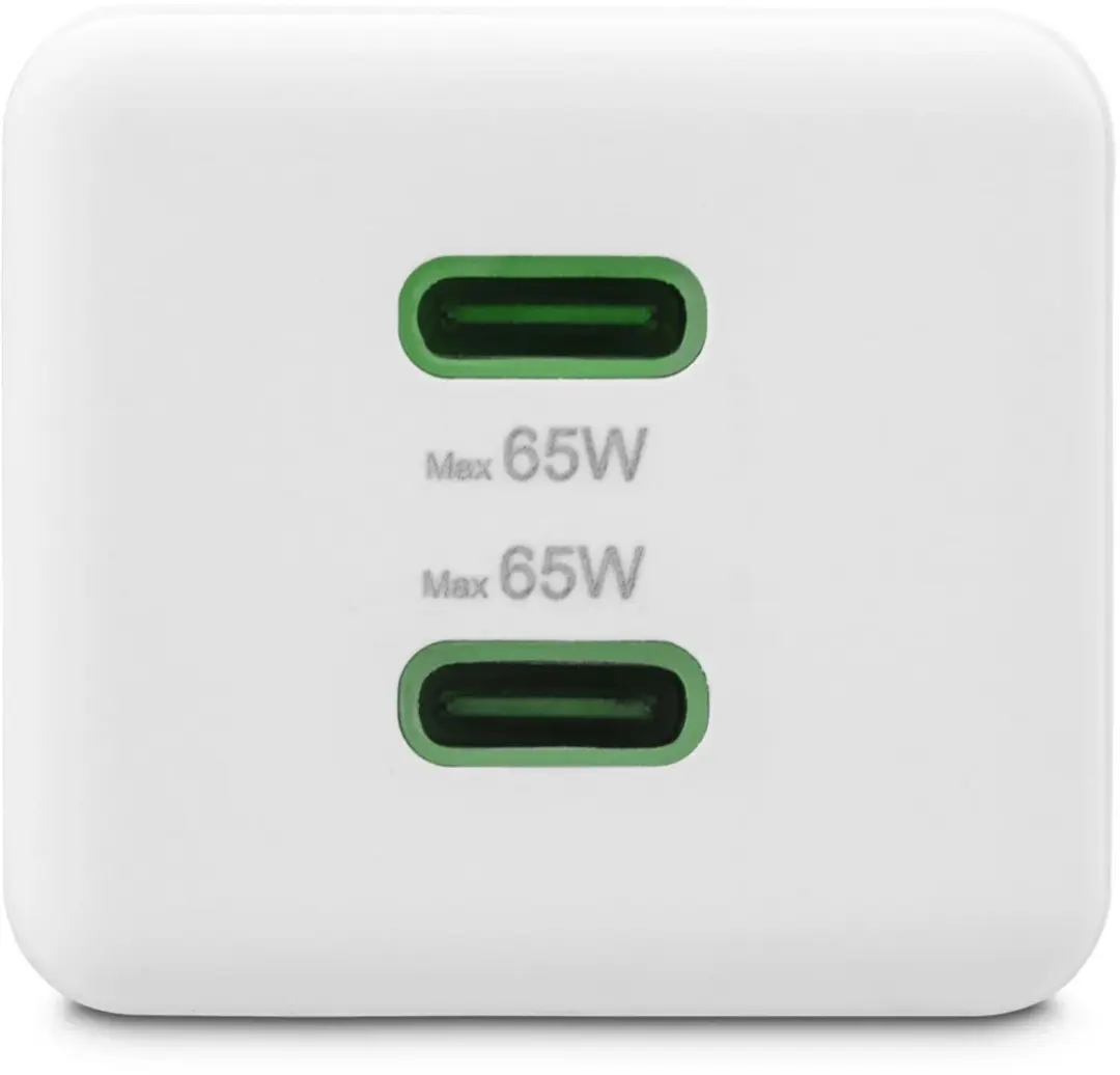 Hama 00201994 Snellader GaN 2x USB-C 65W - Wit - afbeelding 3 van 6