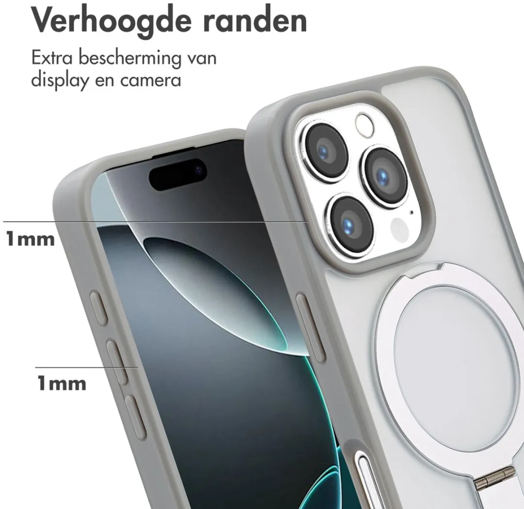 Accezz Hoesje iPhone 16 Pro - Grijs - MagSafe