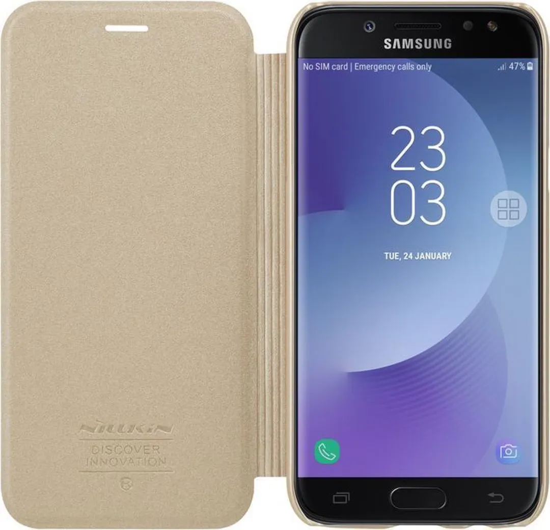 Nillkin New Sparkle BookCase Samsung Galaxy J7 (2017) - Goud - afbeelding 5 van 6