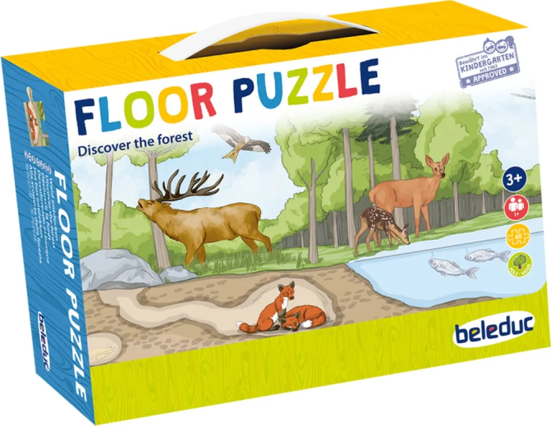 Beleduc Ontdek Het Bos Vloerpuzzel 35 Stuks - Multicolor