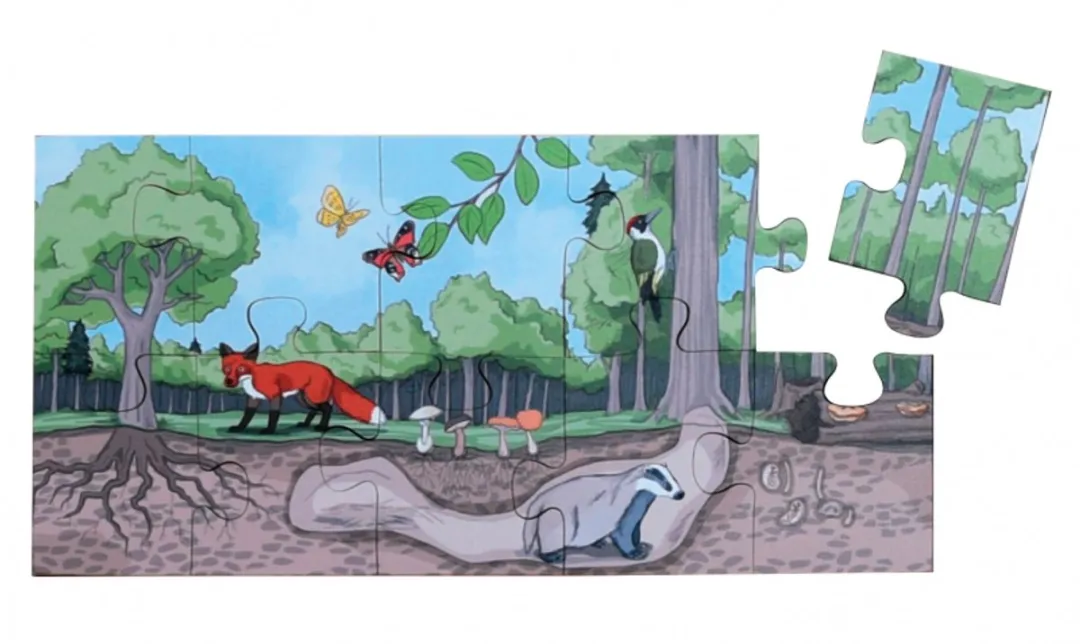 Beleduc Ontdek Het Bos Vloerpuzzel 35 Stuks - Multicolor