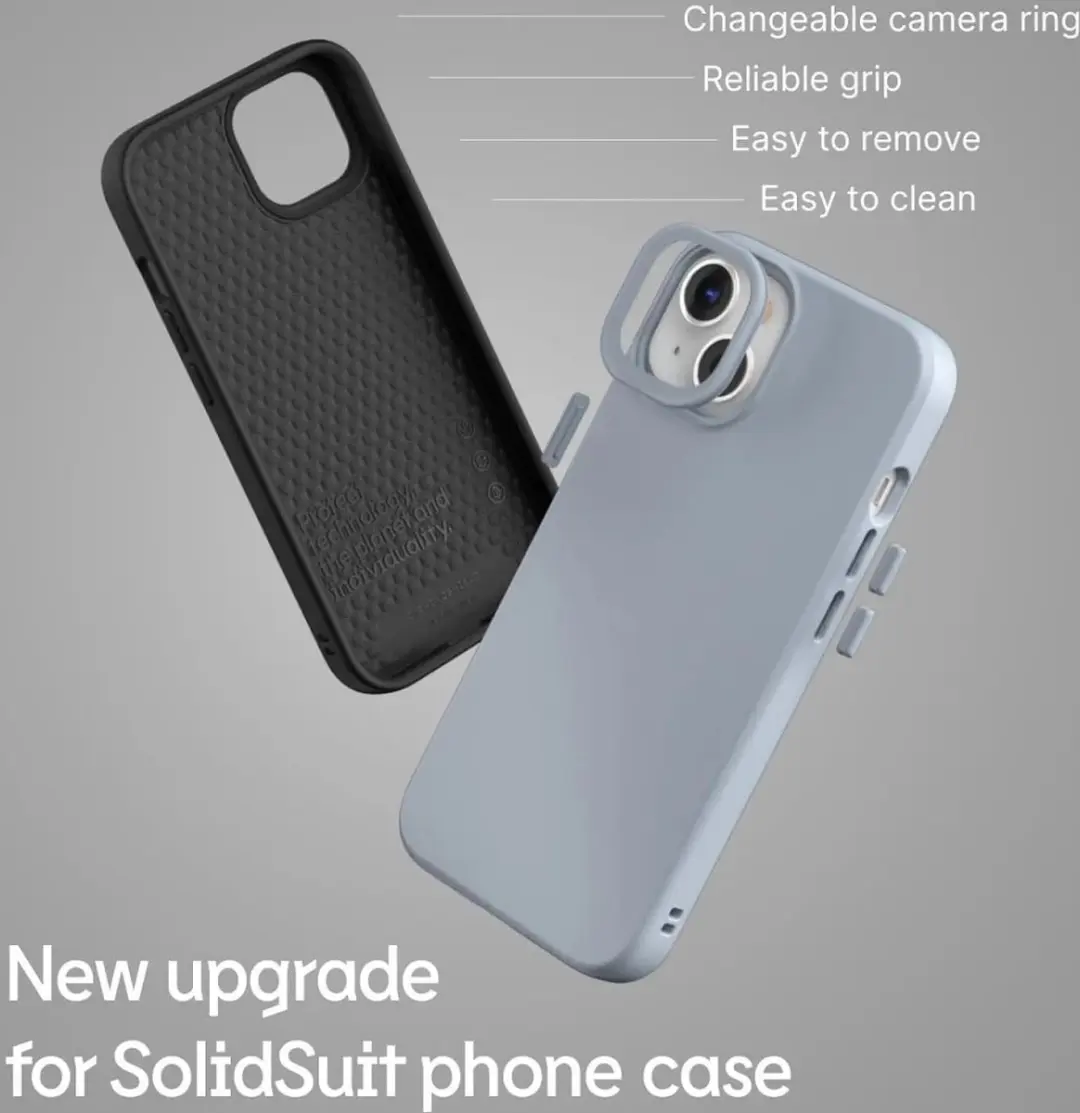 RhinoShield SolidSuit Apple iPhone 15 Hoesje - Carbon Zwart - afbeelding 3 van 6