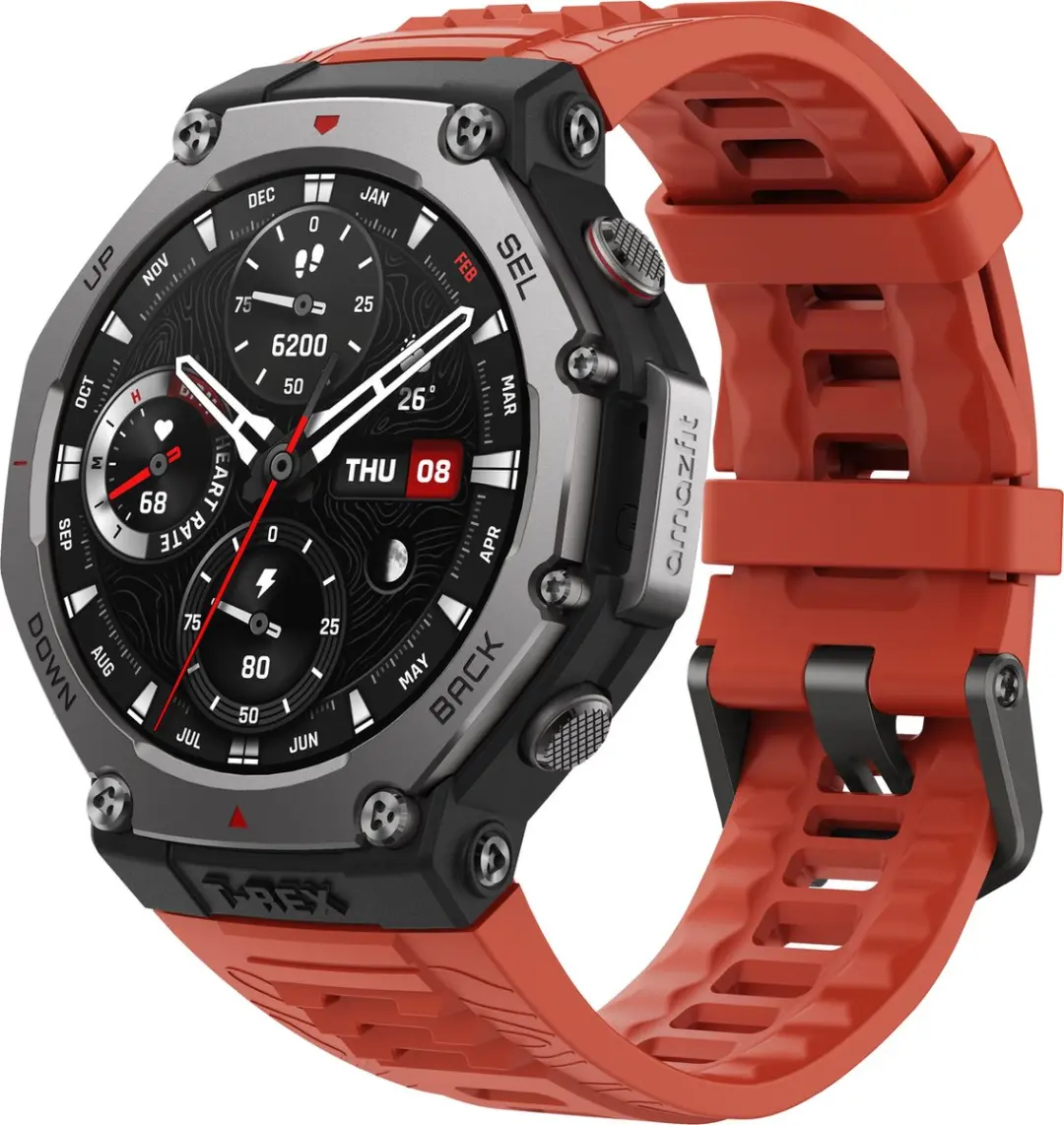 Amazfit T-Rex 3 W2322GL1N Smartwatch - Lava Red - afbeelding 2 van 6