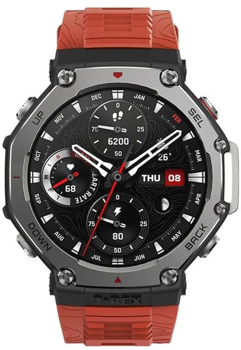 Amazfit T-Rex 3 W2322GL1N Smartwatch - Lava Red - afbeelding 6 van 6