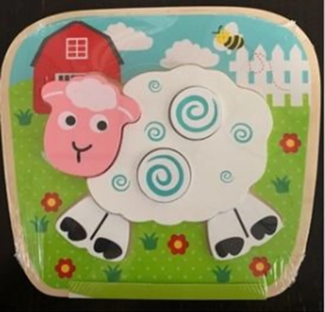 Simply for Kids Houten Vormenpuzzel Schaap SG39011 - 6 Stuks