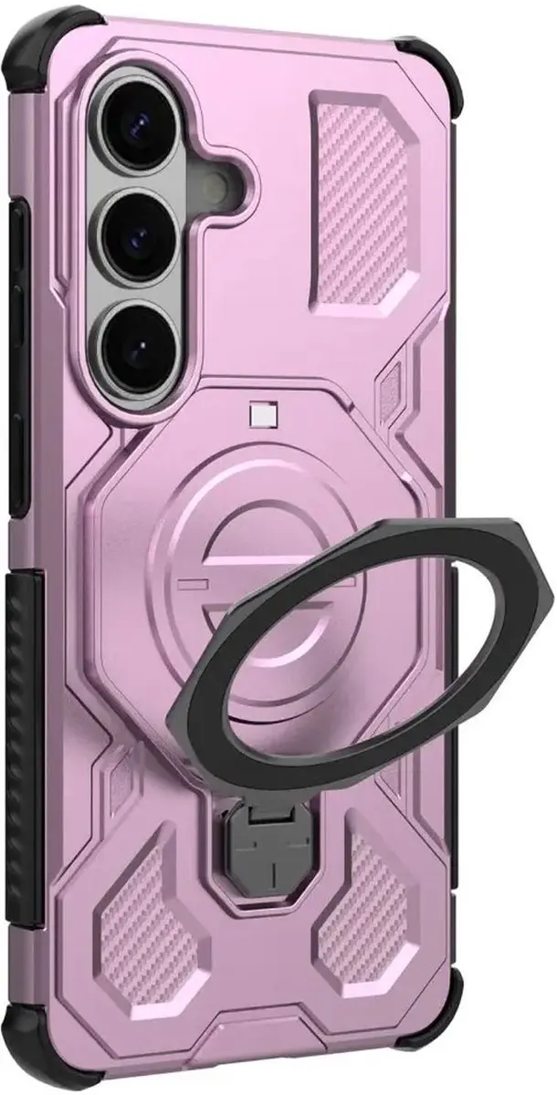 Samsung Galaxy S26 Hoesje MagSafe 360° Standaard - Roze - afbeelding 5 van 6