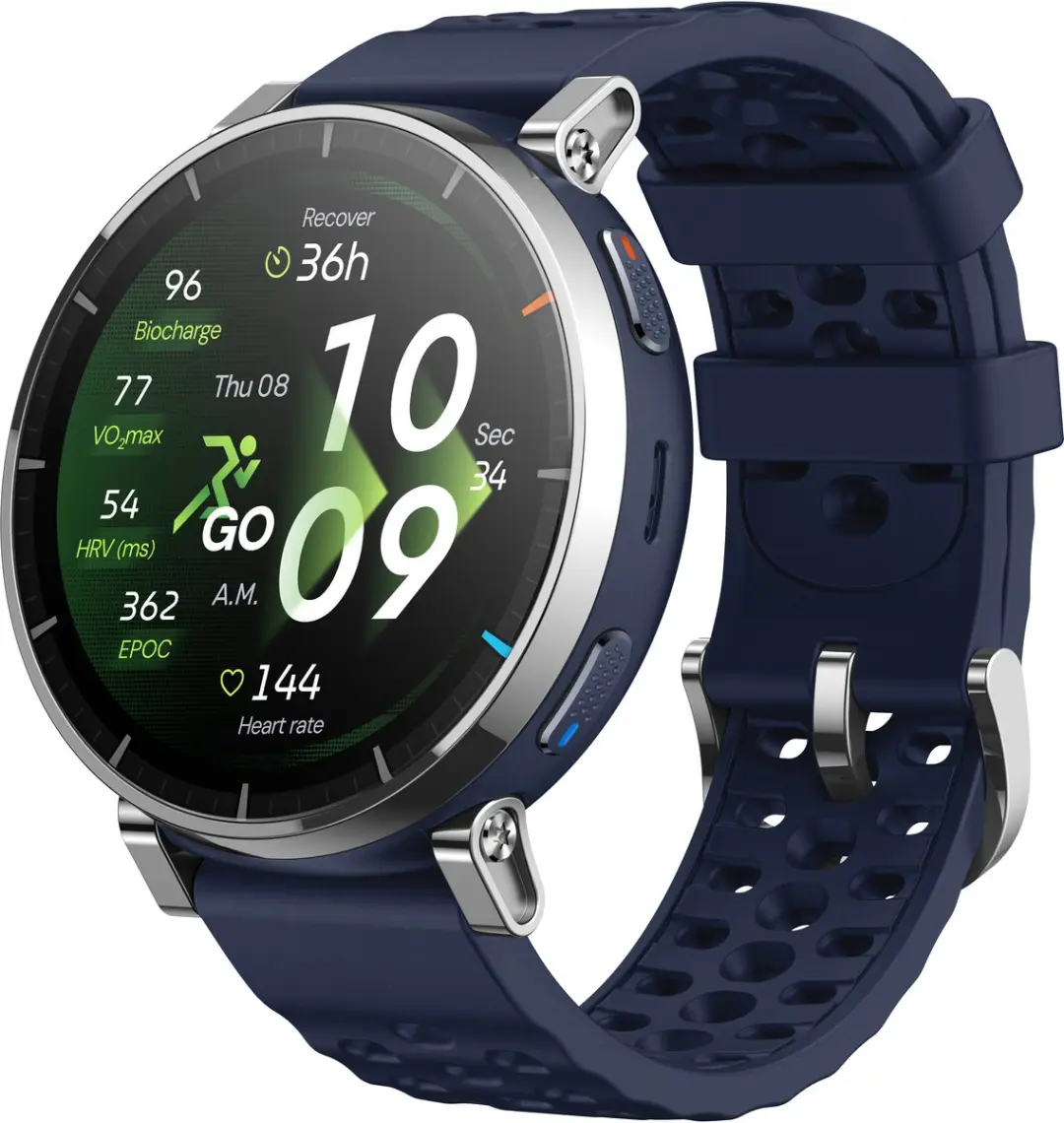 Amazfit Active 3 Premium Smartwatch - 45mm - Atlas Blue - afbeelding 4 van 6