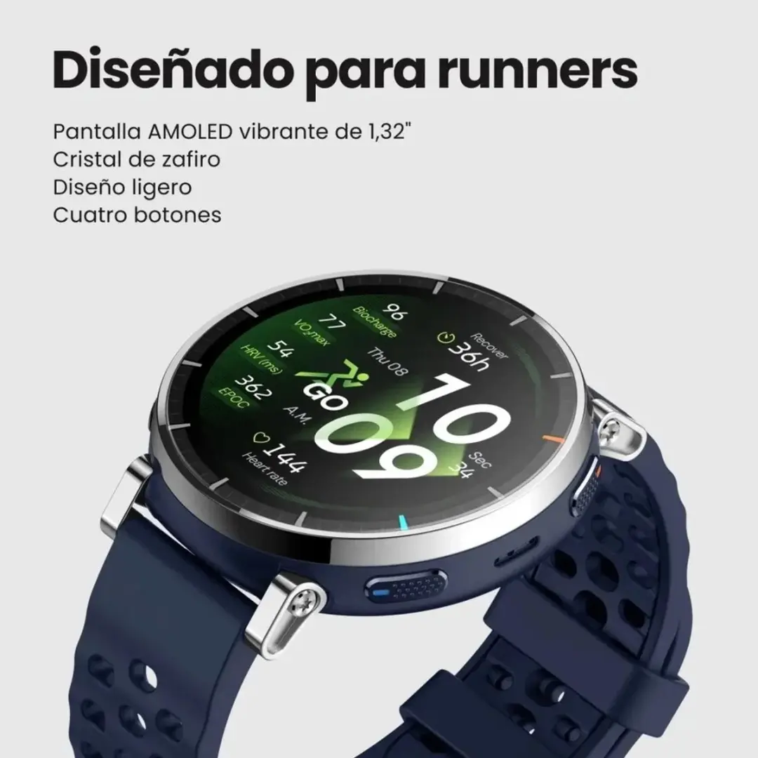 Amazfit Active 3 Premium Smartwatch - 45mm - Atlas Blue - afbeelding 3 van 6