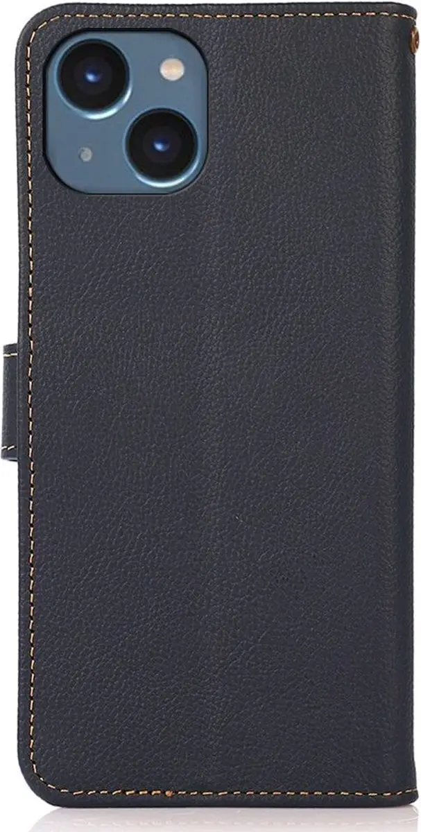 Khazneh RFID Book Case Hoesje iPhone 15 - Blauw - afbeelding 3 van 6