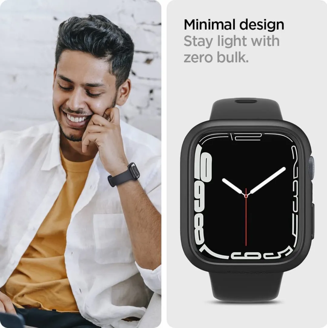 Spigen Thin Fit Apple Watch 45mm Hoesje - Zwart