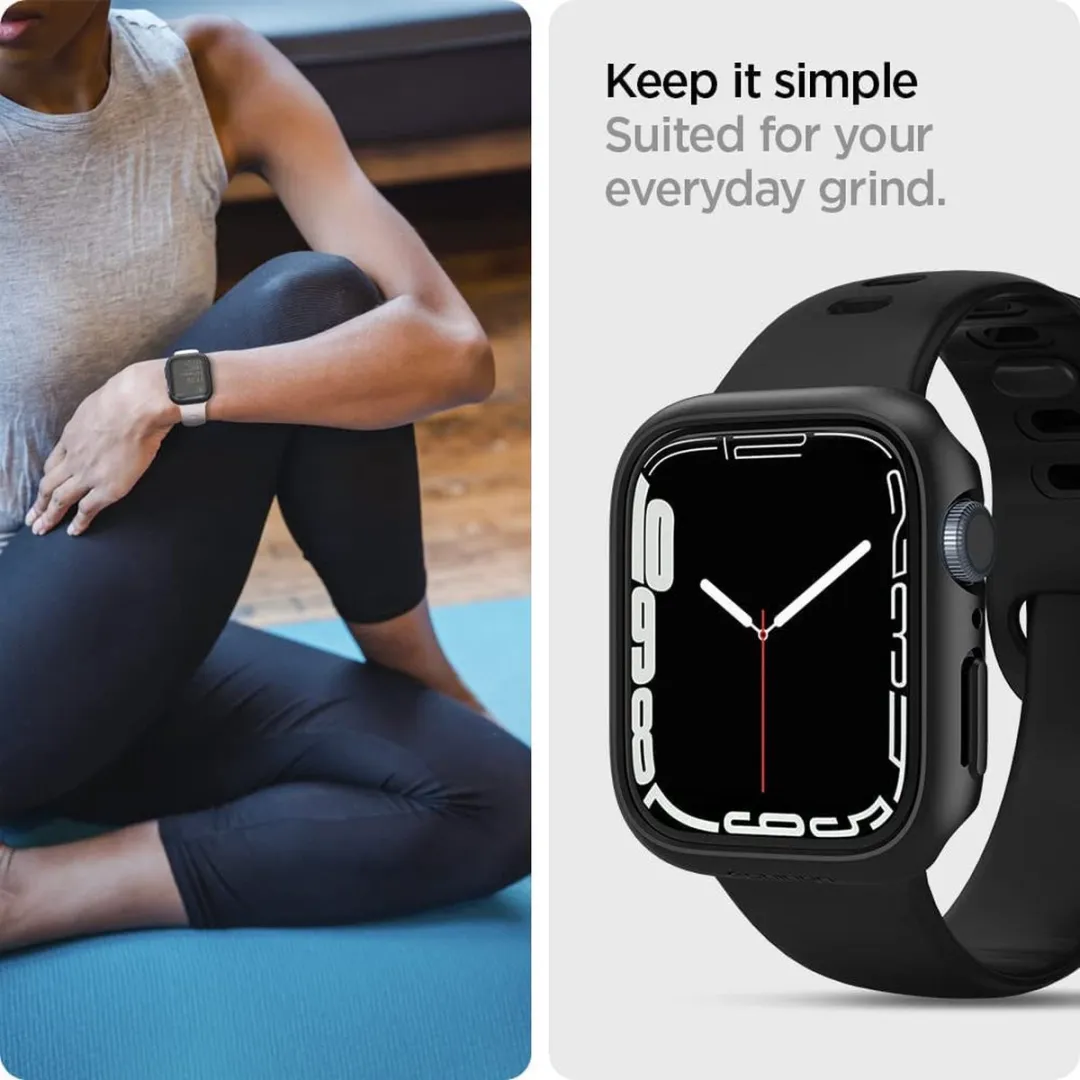 Spigen Thin Fit Apple Watch 45mm Hoesje - Zwart