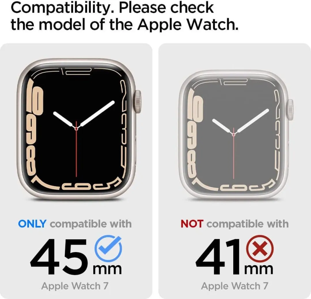 Spigen Thin Fit Apple Watch 45mm Hoesje - Zwart