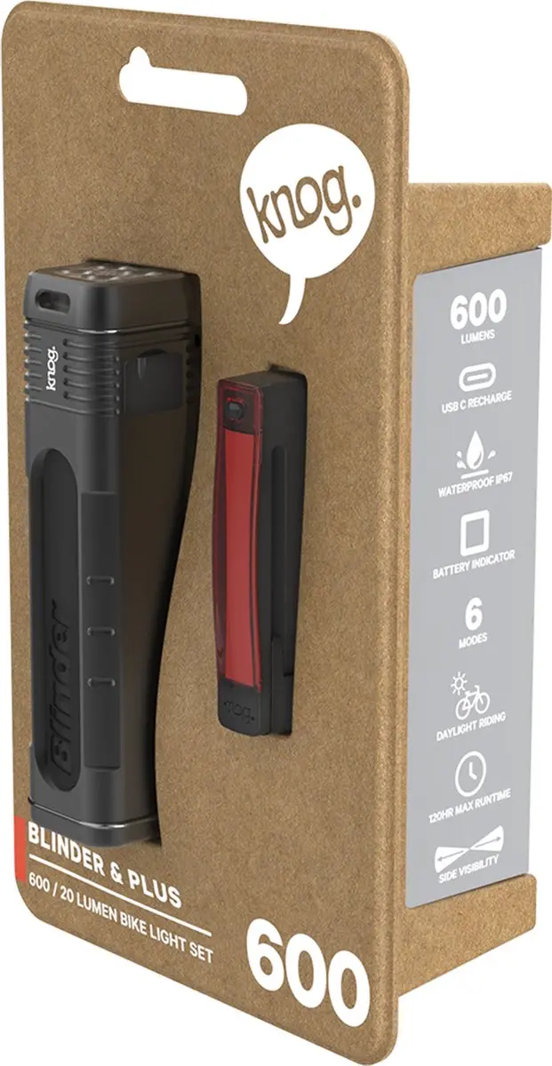 Knog Blinder 600 + Plus Lichtset - Zwart - afbeelding 4 van 6