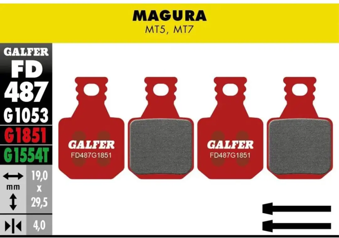 Galfer Advanced FD487G1851 Remblokken Magura MT5/MT7