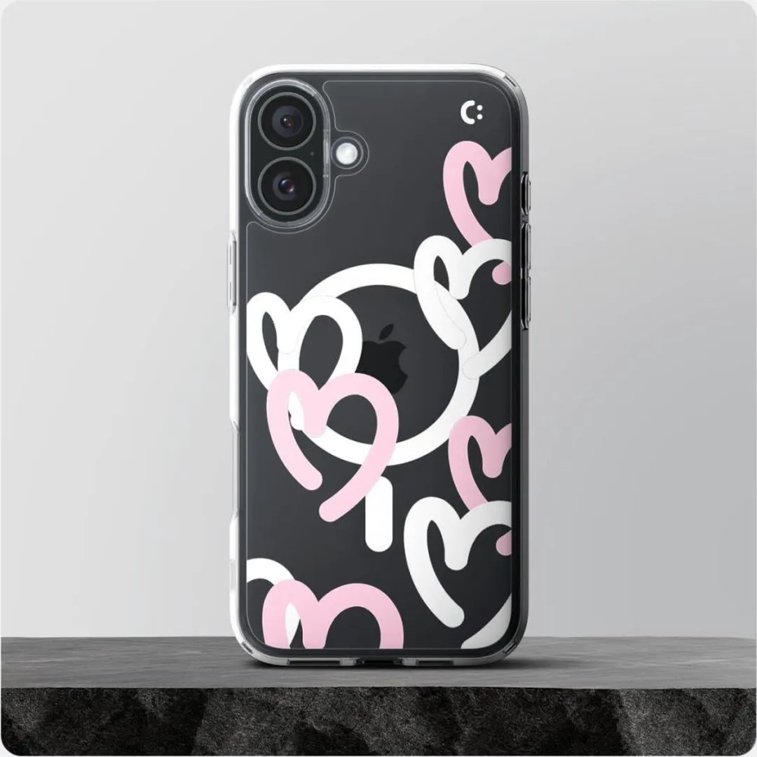 Spigen Ultra Hybrid MagFit ACS08280 Hoesje - iPhone 16 - MagSafe - Wit/Roze - afbeelding 6 van 6