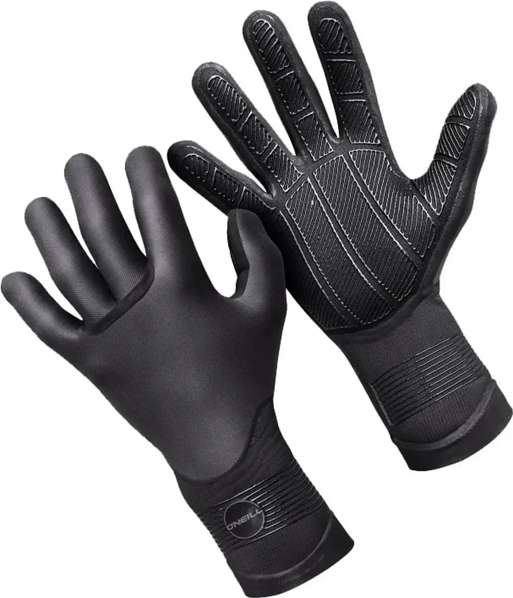 2025 O'Neill Psycho Tech 3mm Double Lined Neoprene Gloves Black