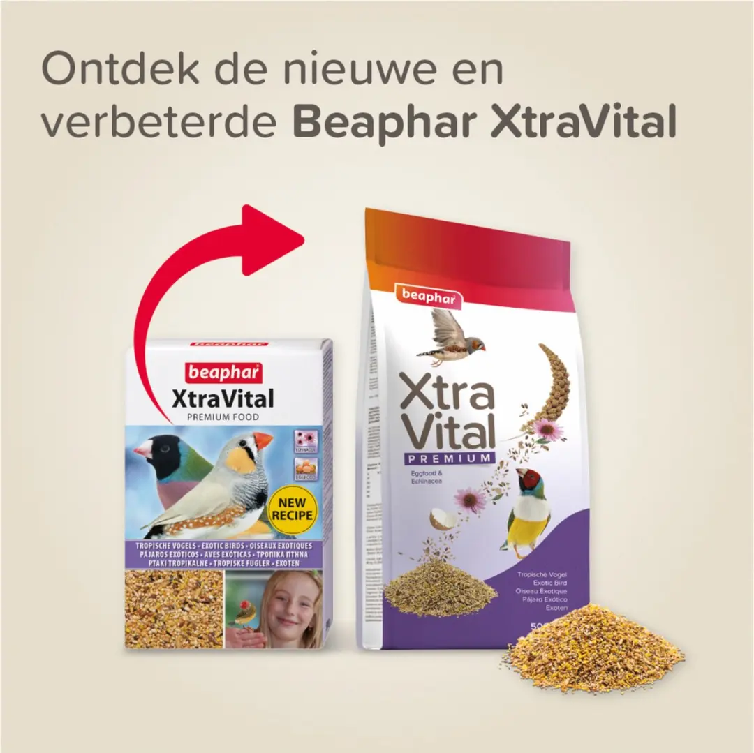 Beaphar Xtravital Tropische Vogelvoer 500g - afbeelding 3 van 6