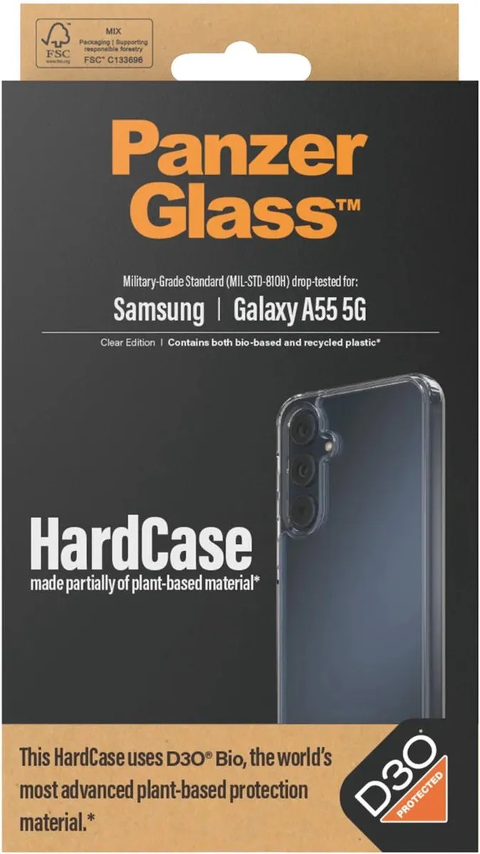 PanzerGlass Samsung Galaxy A55 HardCase D3O - Transparant