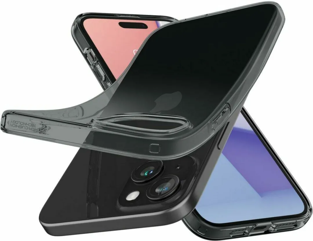 Spigen Crystal Flex ACS06457 Hoesje - iPhone 15 Plus - Grijs/Transparant
