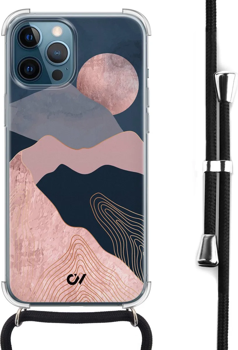 Casevibes Telefoonhoesje iPhone 12 Landscape Roze