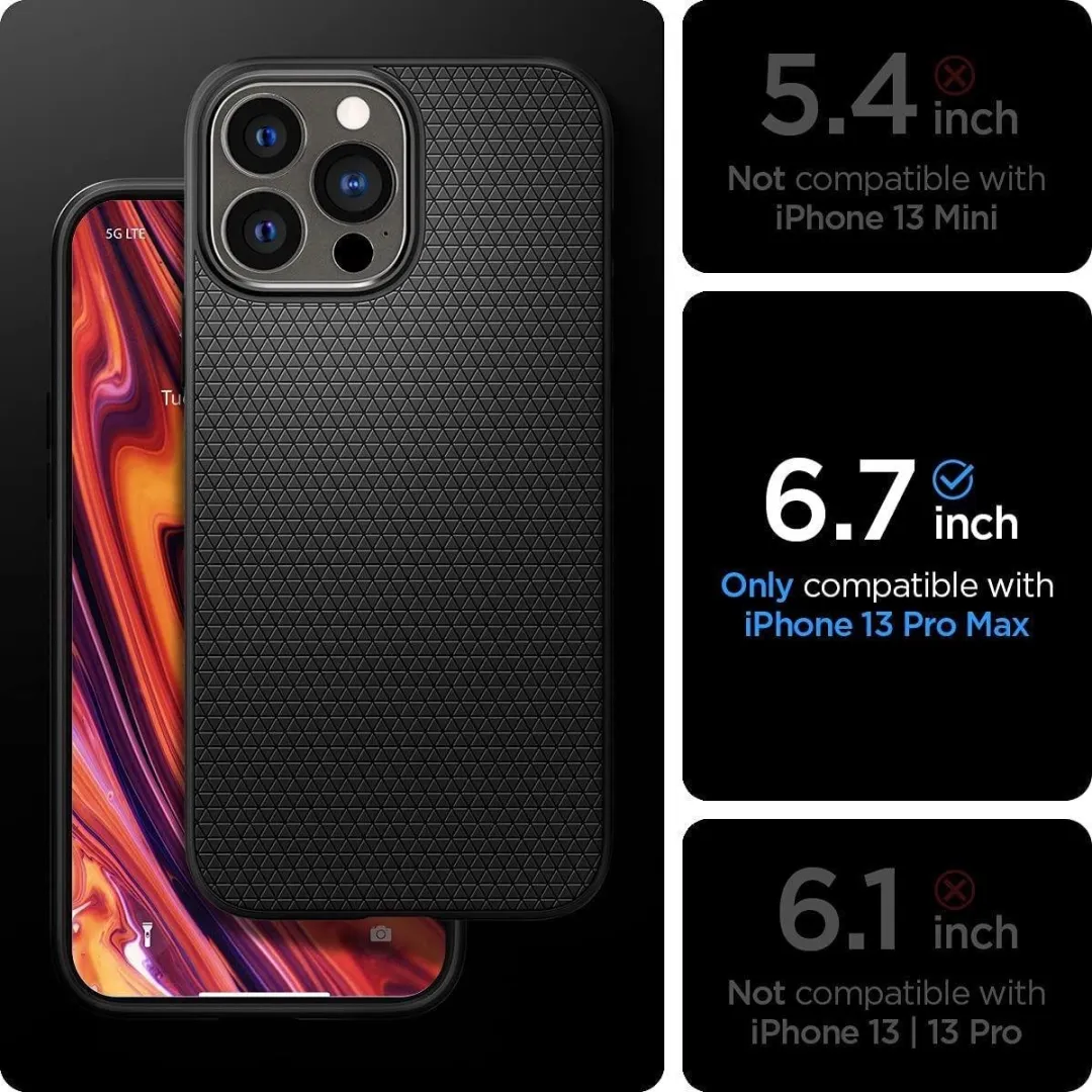 Spigen Liquid Air TPU Hoesje iPhone 13 Pro Max - Zwart