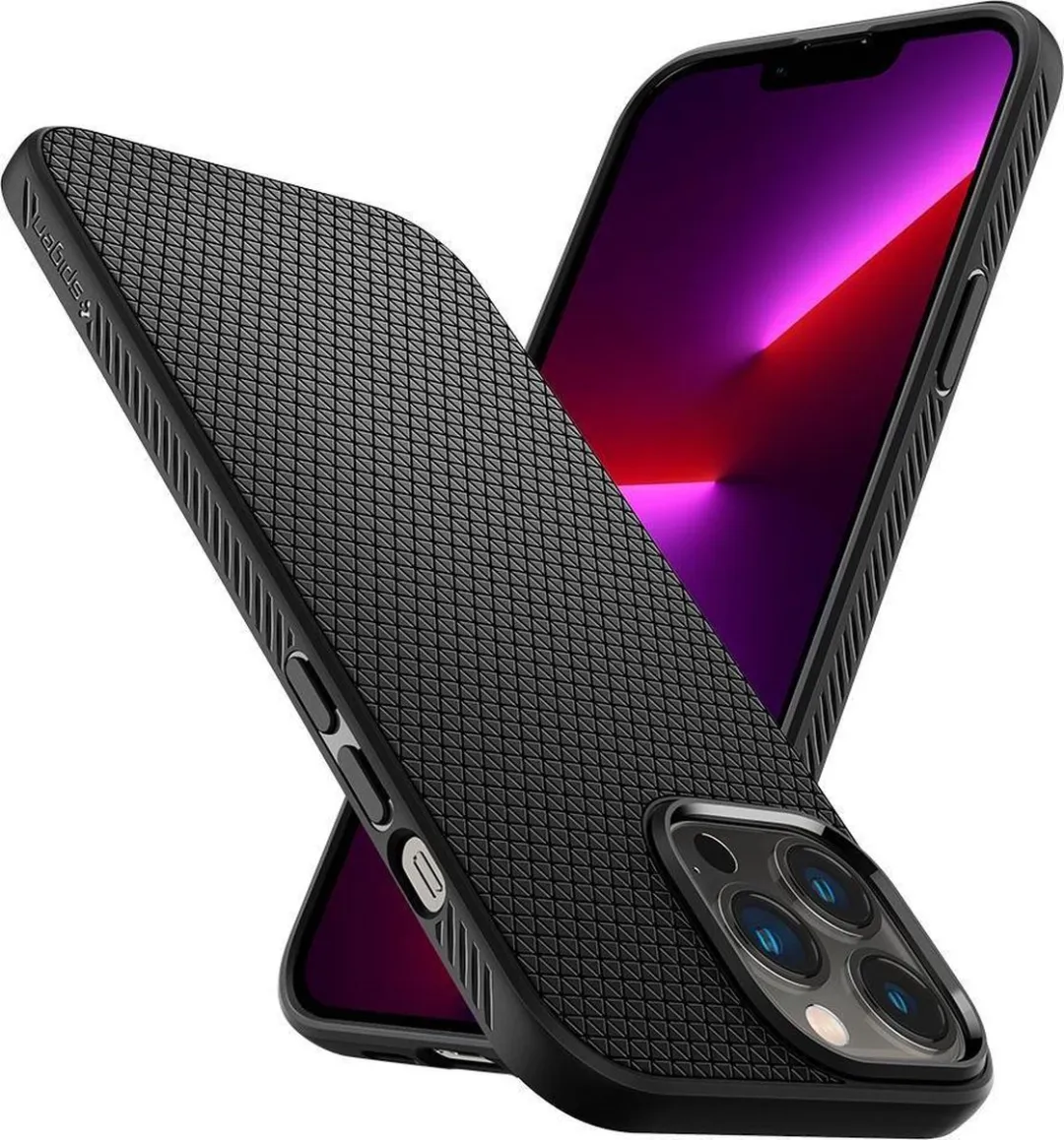 Spigen Liquid Air TPU Hoesje iPhone 13 Pro Max - Zwart - afbeelding 6 van 6