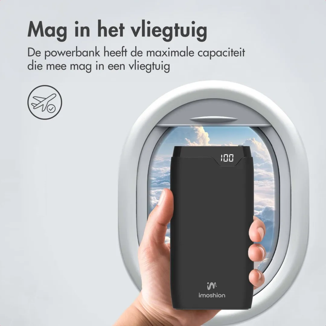 Imoshion Powerbank SH00084424 27.000mAh - 30W - 3x USB - Zwart