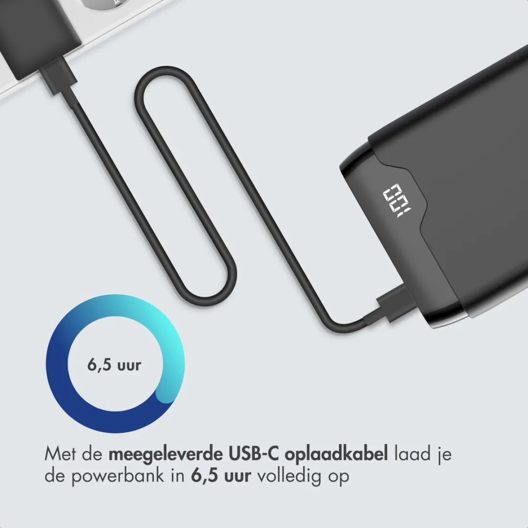Imoshion Powerbank SH00084424 27.000mAh - 30W - 3x USB - Zwart - afbeelding 6 van 6