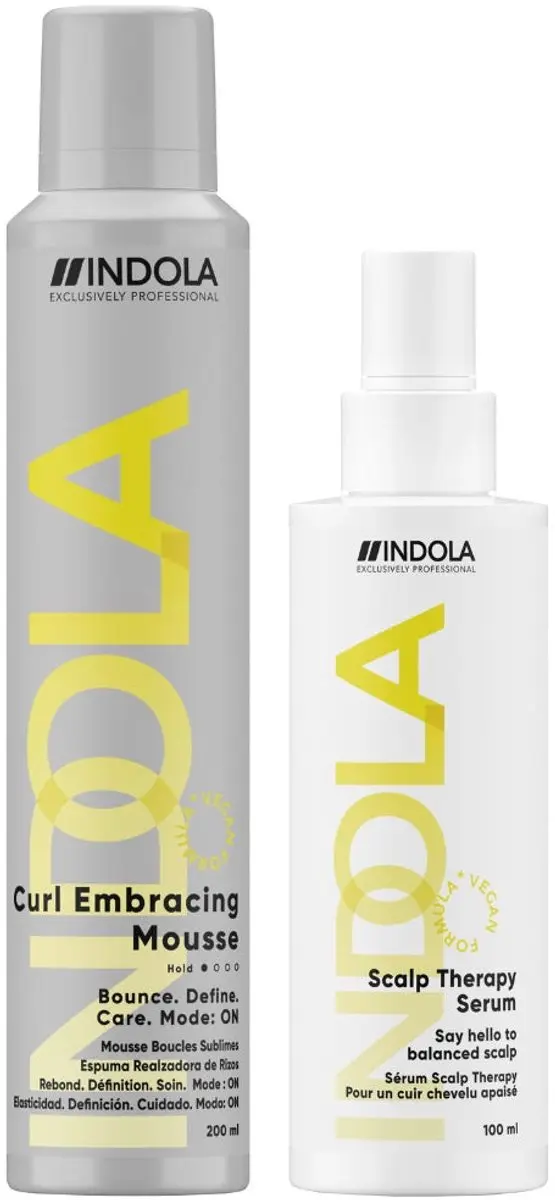 Indola Curl Embracing Mousse & Scalp Therapy Serum Duo