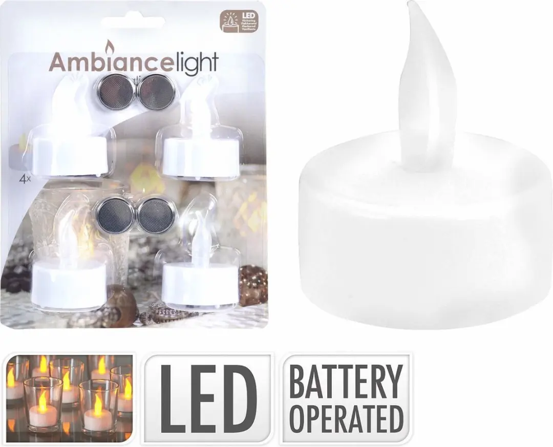 Excellent Houseware Theelichtjes LED op batterijen