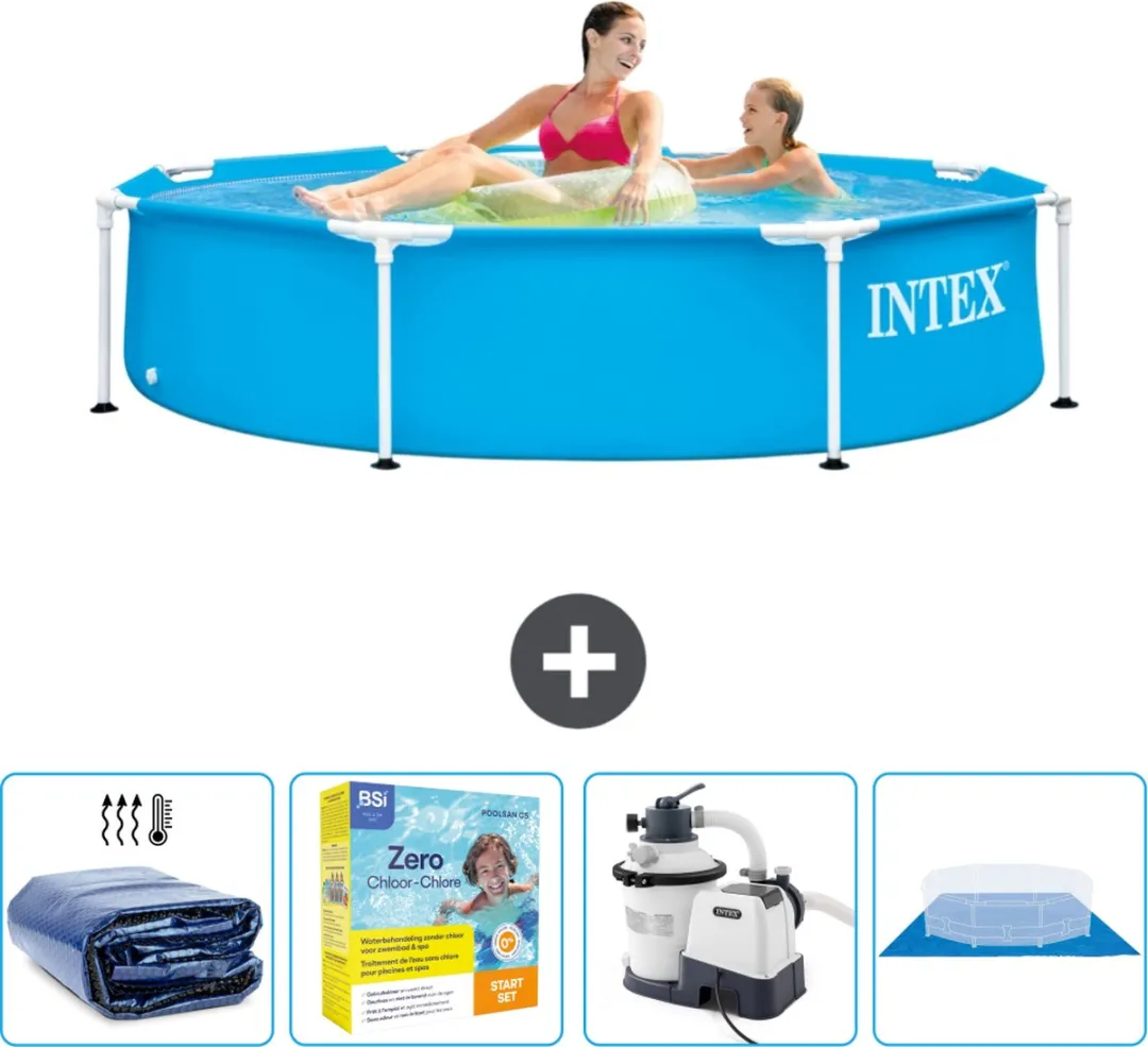 Intex 28205NP-Blauw Rond Frame Zwembad 244cm
