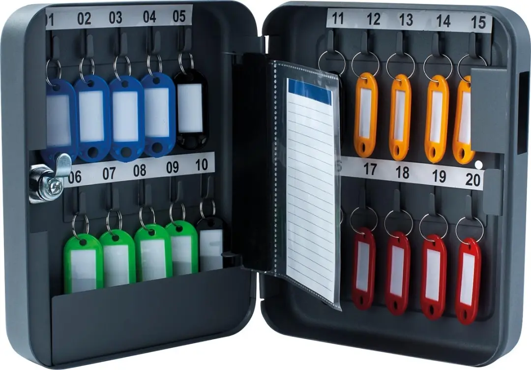SLEUTELKAST PAVO BASIC 20 HAKEN DONKERGRIJS