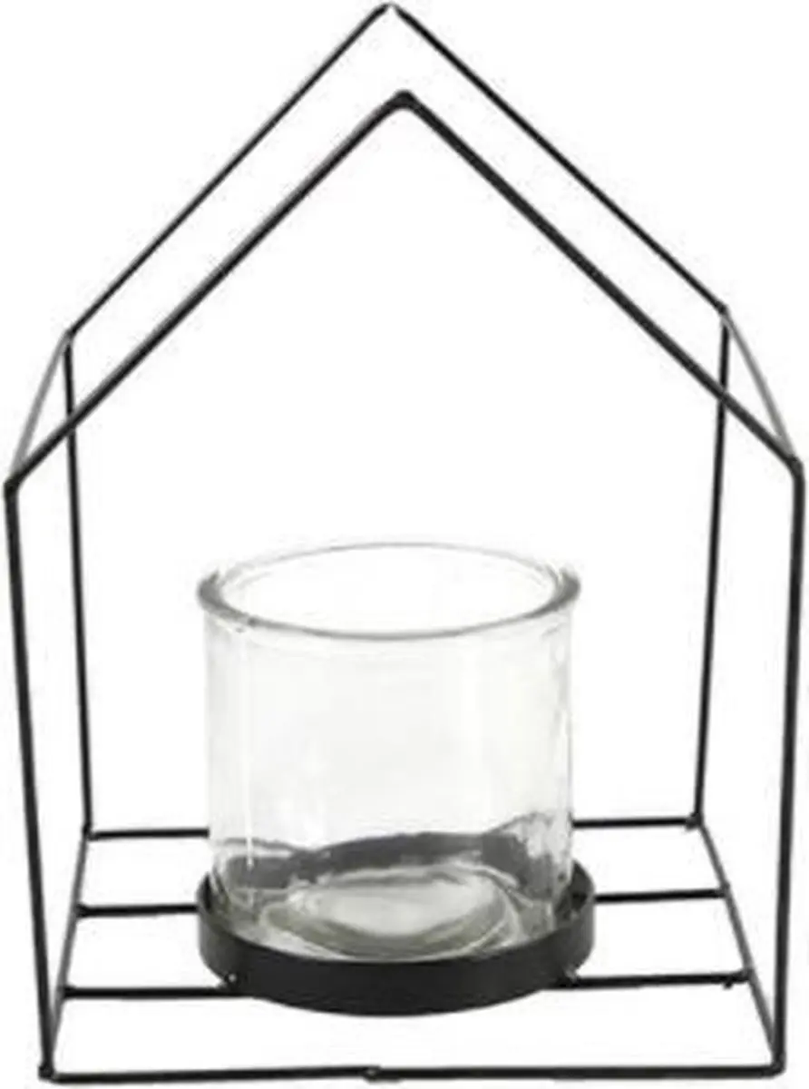 Theelichth Jonas met glas L
