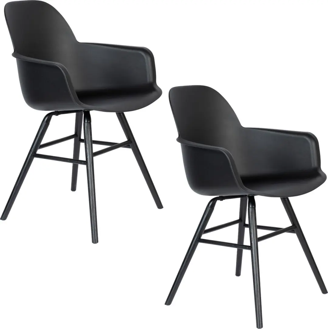 Zuiver Albert Kuip Eetkamerstoelen Armleuning Zwart