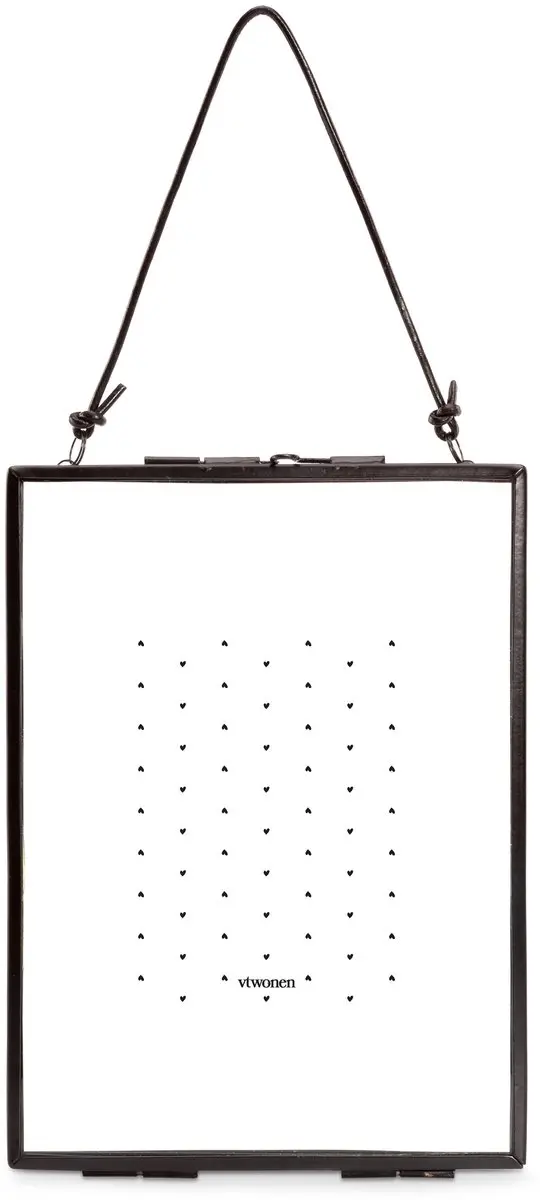 Photo Frame Metal Black with Lock 14x19x0.8cm