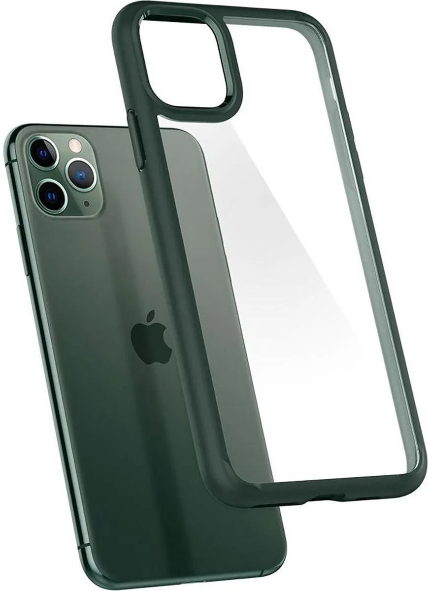 Spigen Ultra Hybrid Case ACS00417 iPhone 11 Pro - Middernachtgroen