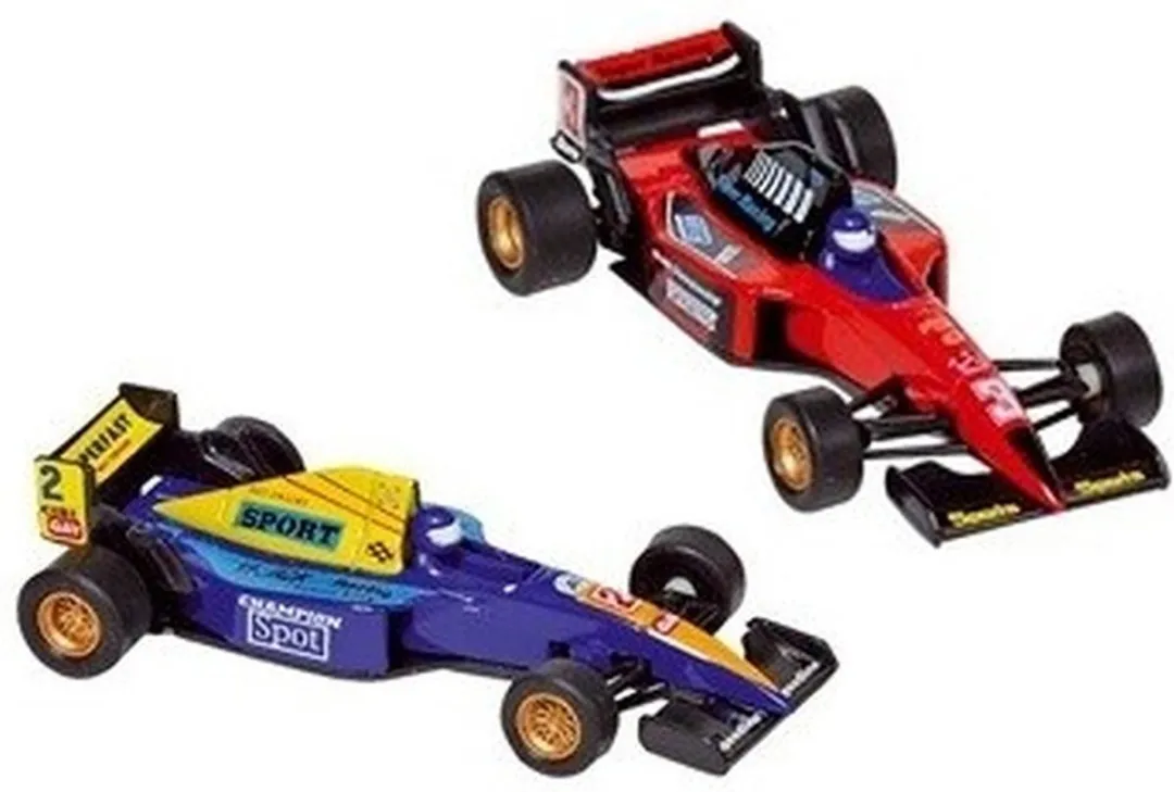 Goki Formule 1 Raceauto Speelgoedset 2 Stuks - 10cm - Multicolor