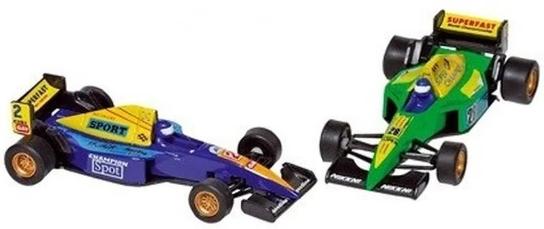 Goki Formule 1 Raceauto Speelgoedset 2 Stuks - 10cm - Multicolor