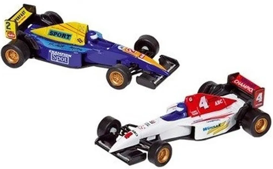 Goki Formule 1 Raceauto Speelgoedset 2 Stuks - 10cm - Multicolor