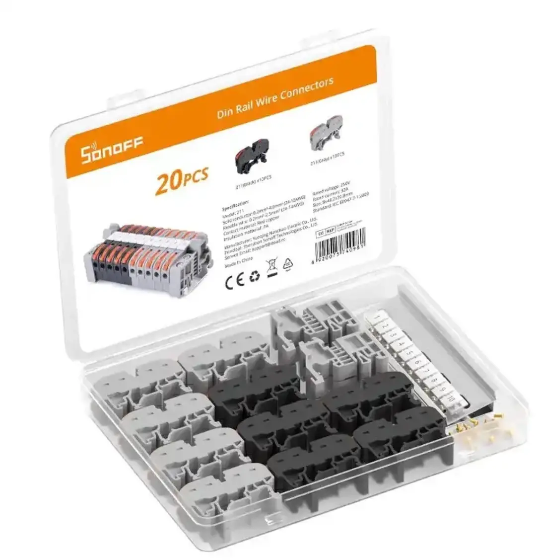 Sonoff SFF-211 DIN Rail Snelkoppelingen