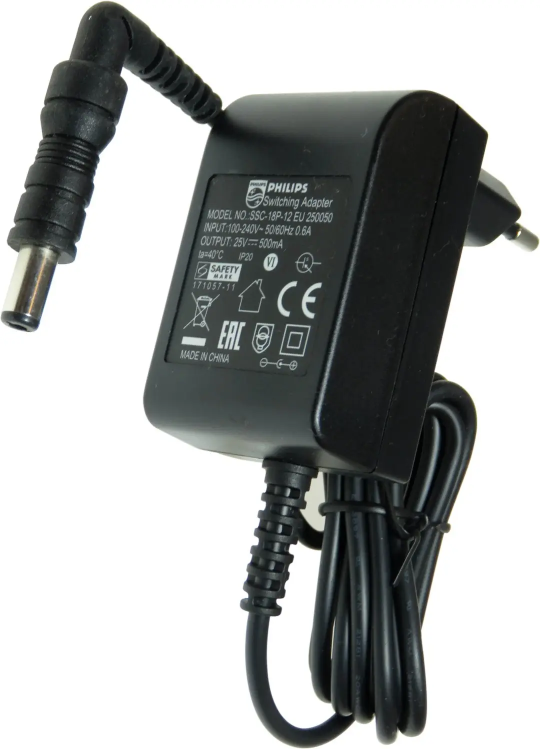 Philips 25V voedingsadapter voor PowerPro steelstofzuiger