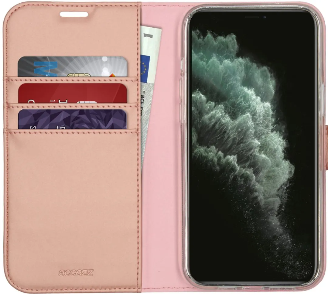 Accezz iPhone 12 Pro Max Hoesje Rosé Goud - 3 Pasjes