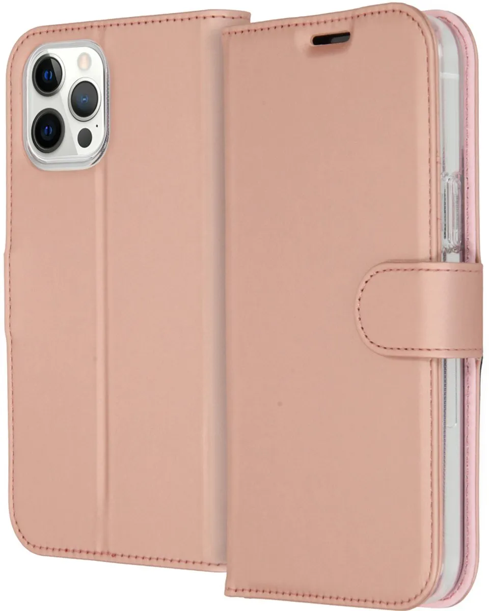 Accezz iPhone 12 Pro Max Hoesje Rosé Goud - 3 Pasjes