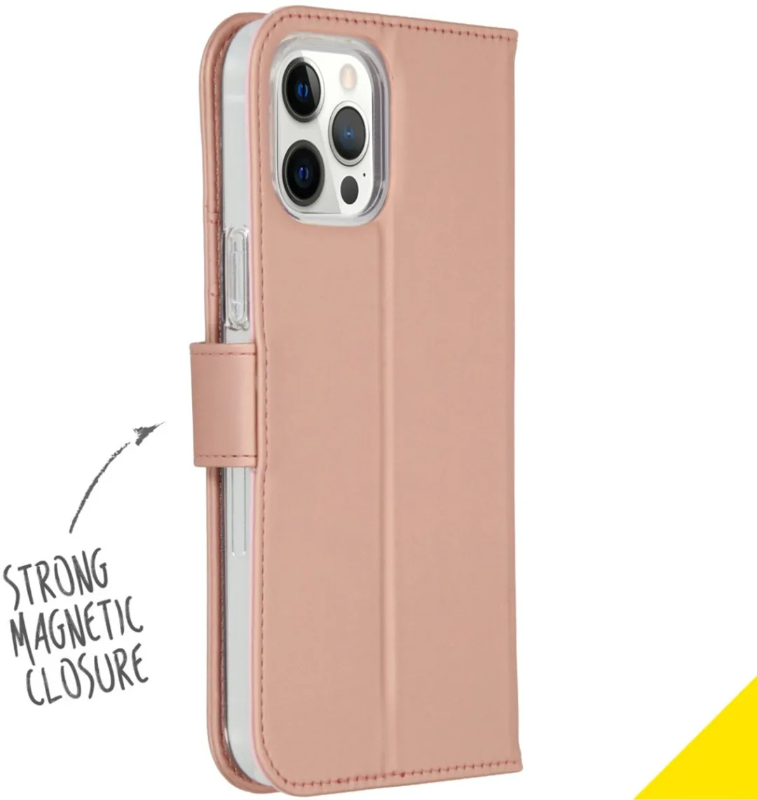 Accezz iPhone 12 Pro Max Hoesje Rosé Goud - 3 Pasjes