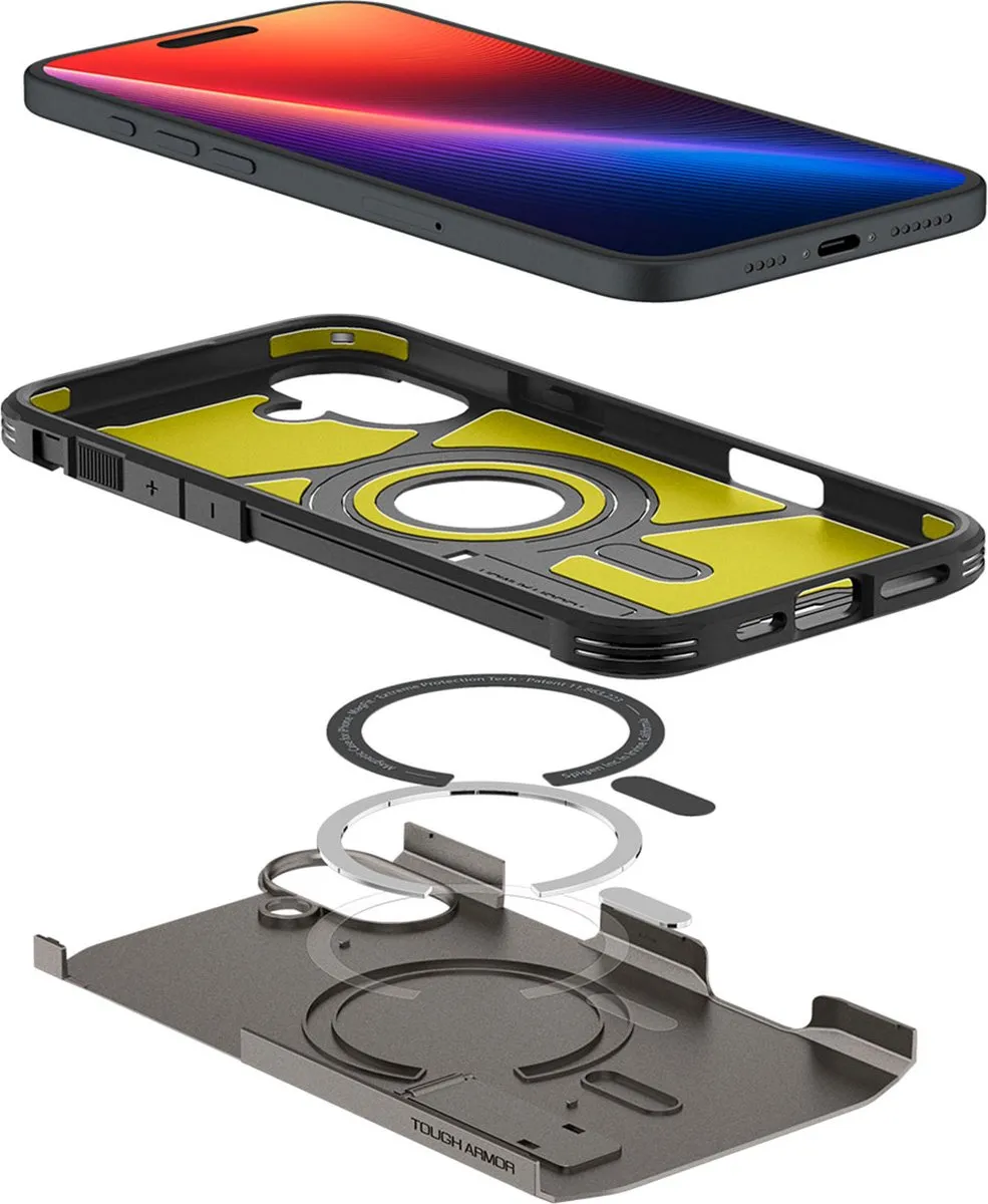 Spigen Tough Armor ACS08084 Hoesje - iPhone 16 Plus - Grijs - afbeelding 6 van 6